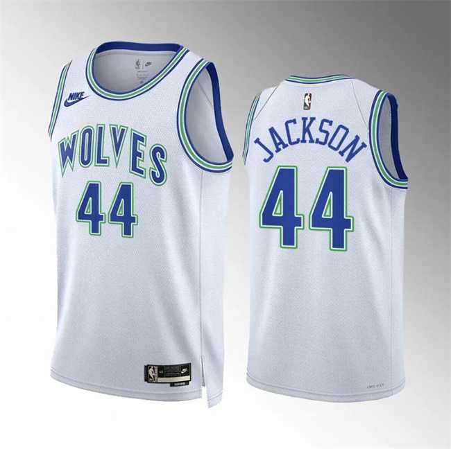 Men%27s Minnesota Timberwolves #44 Justin Jackson White 2023-24 Classic Edition Stitched Jersey Dzhi